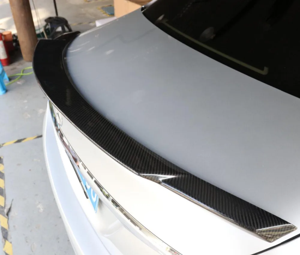 Углеродное волокно заднее крыло багажника выступ Спойлеры для 15 18 Benz C Class W205 2015 2016