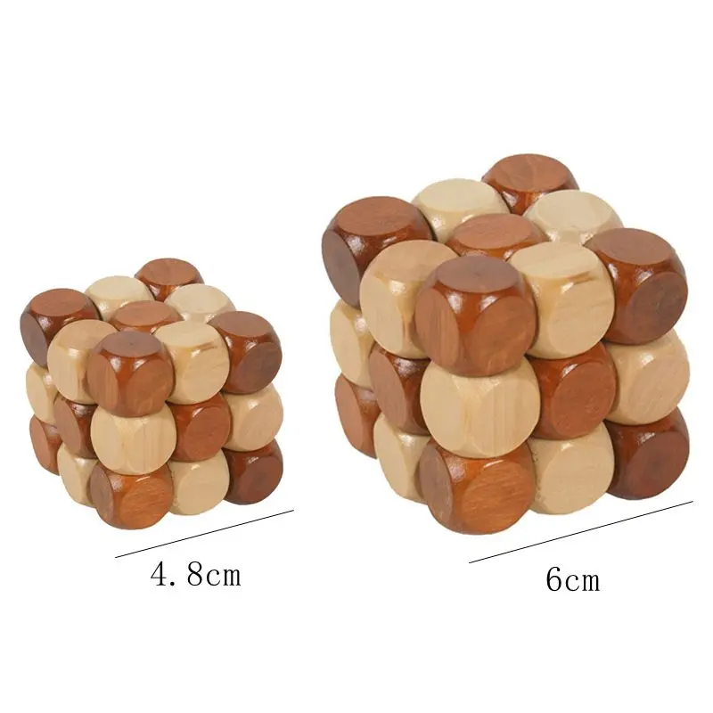 Snake Puzzle Figet Toy For Adults Kids Wooden Speed Cubes Brain Teasers Twisty Puzzles IQ Games Children images - 6