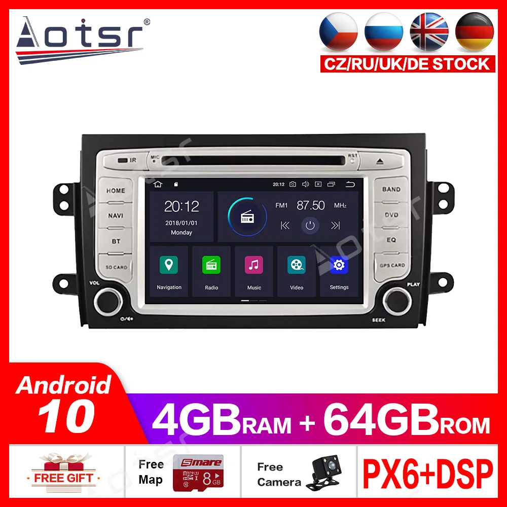 Автомагнитола 2 din стереоприемник головное устройство аудио для SUZUKI SX4 2006 2012