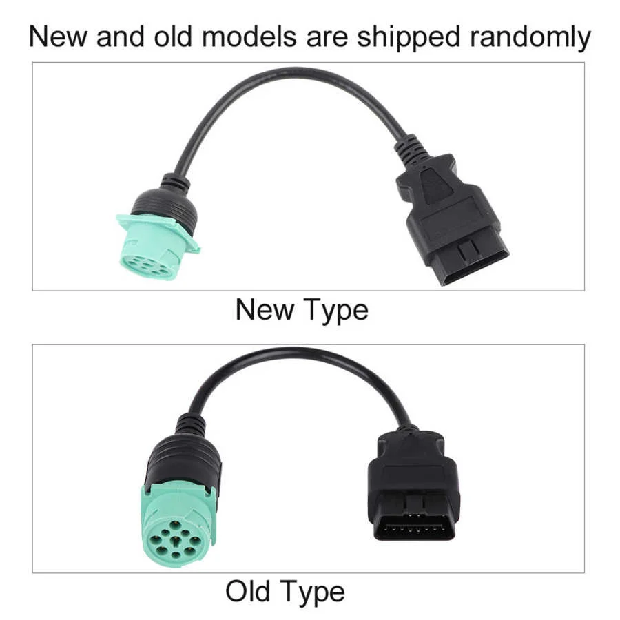 Диагностический сканер для грузовиков с 9-контактным на 16-контактный OBD2
