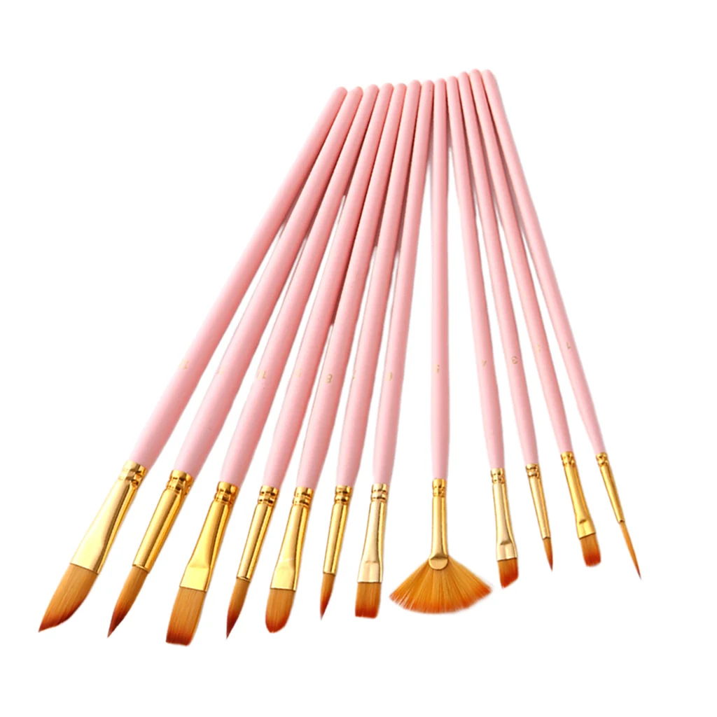 12x деревянная щетка кисти художественных ремесел картина маслом Акриловые