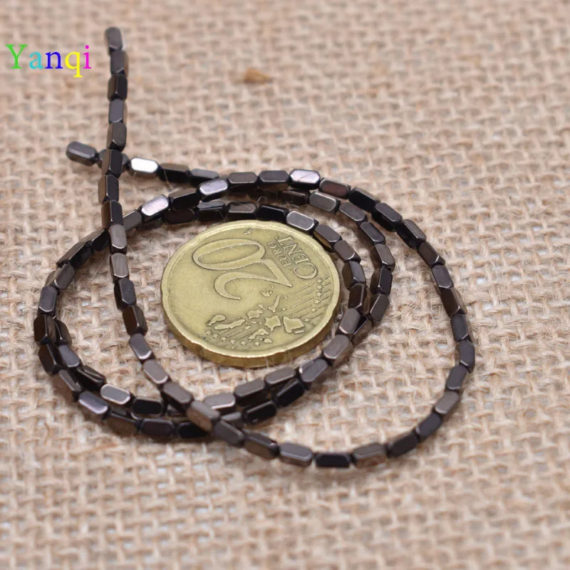 18-2x4mm 95 шт./лот, блестящие разноцветные бусины из натурального камня, гематит, прямоугольные бусины квадратной формы для самостоятельного изготовления ювелирных изделий - Цвет: 18-2x4mm