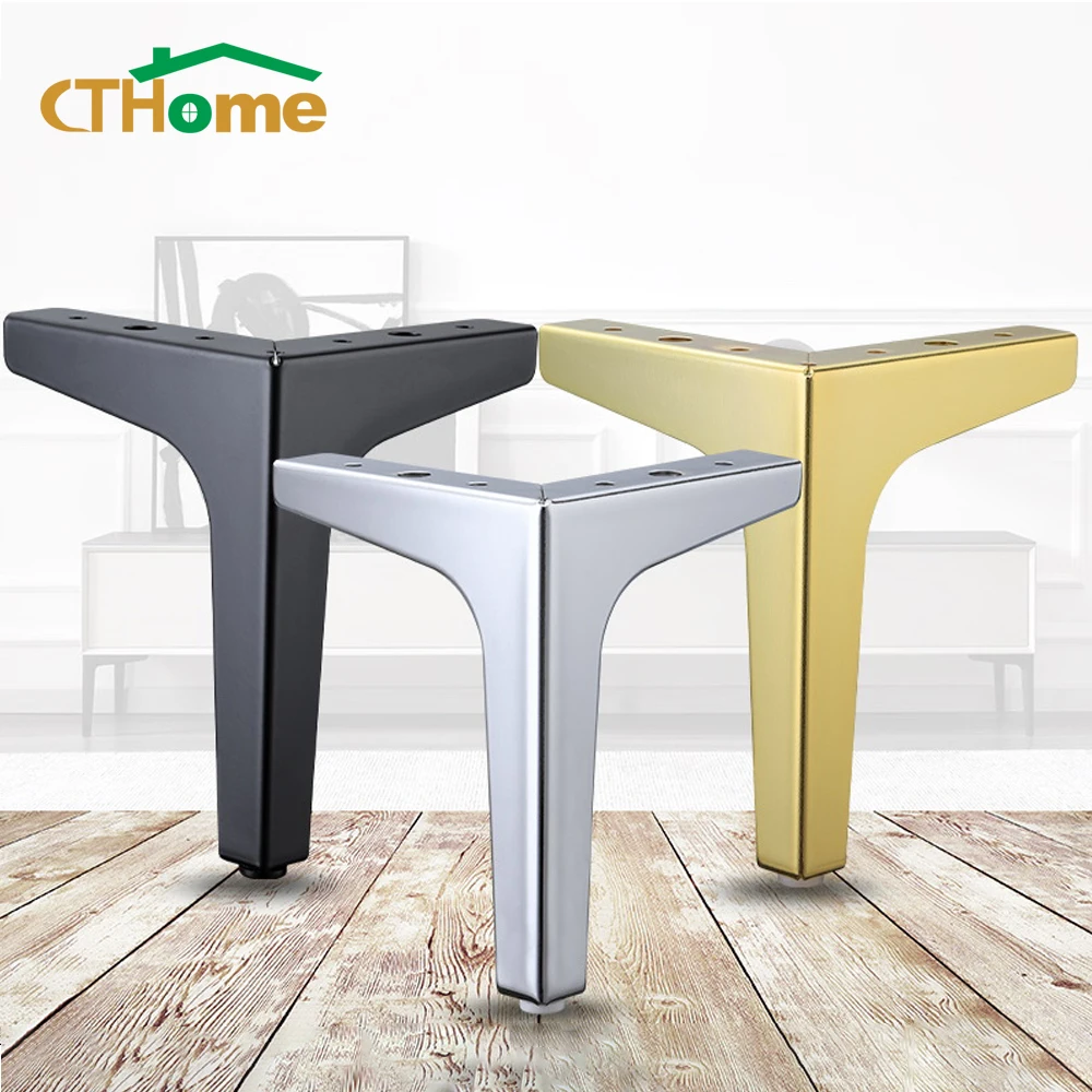 

4pcs Black Gold Coffee Table Legs for Metal Furniture Sofa Bed Chair Leg Iron Desk Cabinet To The Dresser Foot Bathroom