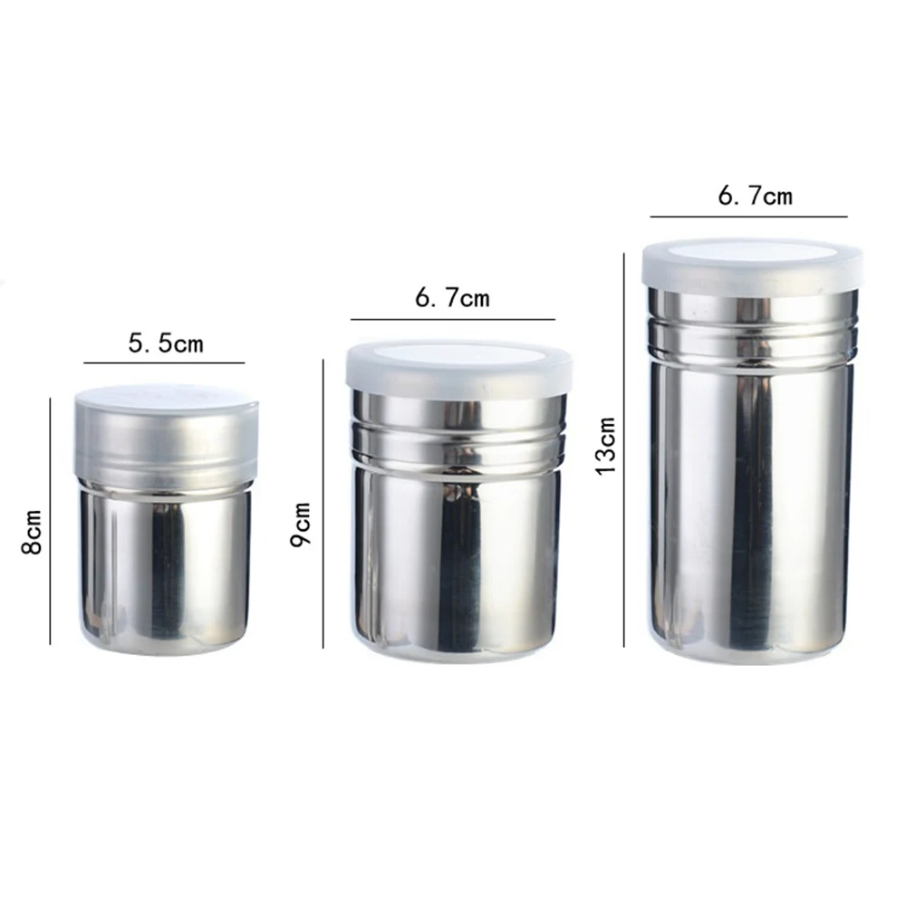 

1PC Stainless Steel Fancy Coffee Duster Cake Sieve Powder Sugar Cinnamon Shaker Sieve Spice Pot Salt Pepper Jar Kitchen Tool