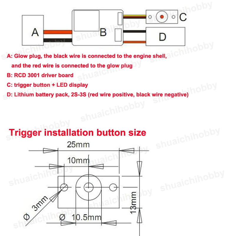 1 шт. Универсальный пульт Управление двухцилиндровый деталь нитро двигателя Himoto