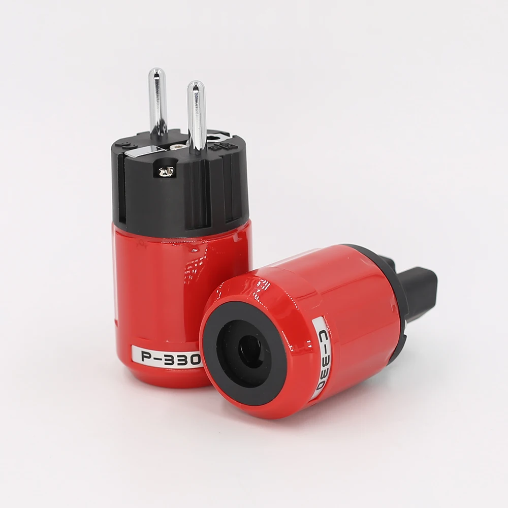 Европейская вилка питания Schuko P330 + C330 с родиевым покрытием и разъемом IEC шнур