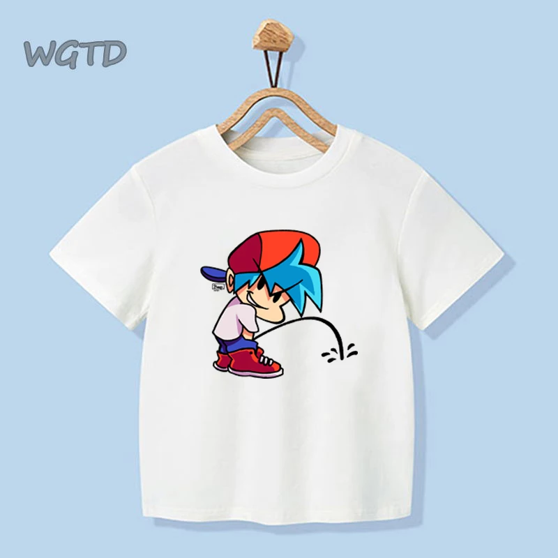 

Детская футболка с коротким рукавом и принтом «пятница ночь»