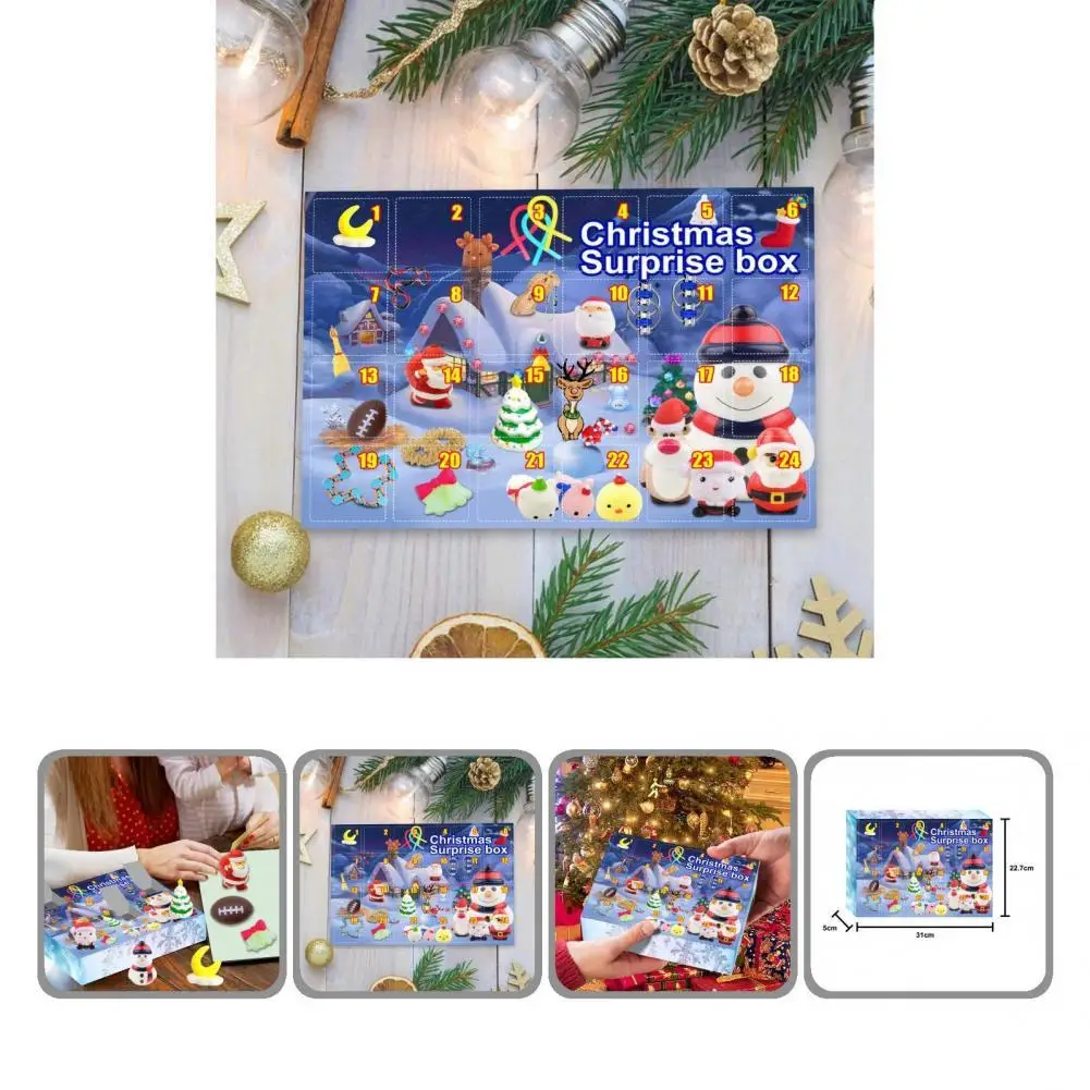 

1 Set Useful Christmas Craft Gift Box Christmas Advent Calendar Kids Gift Novel