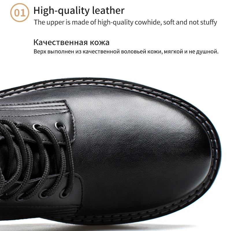 YIGER/мужские Ботинки Martin Мужские рабочие повседневные ботинки Натуральная кожа