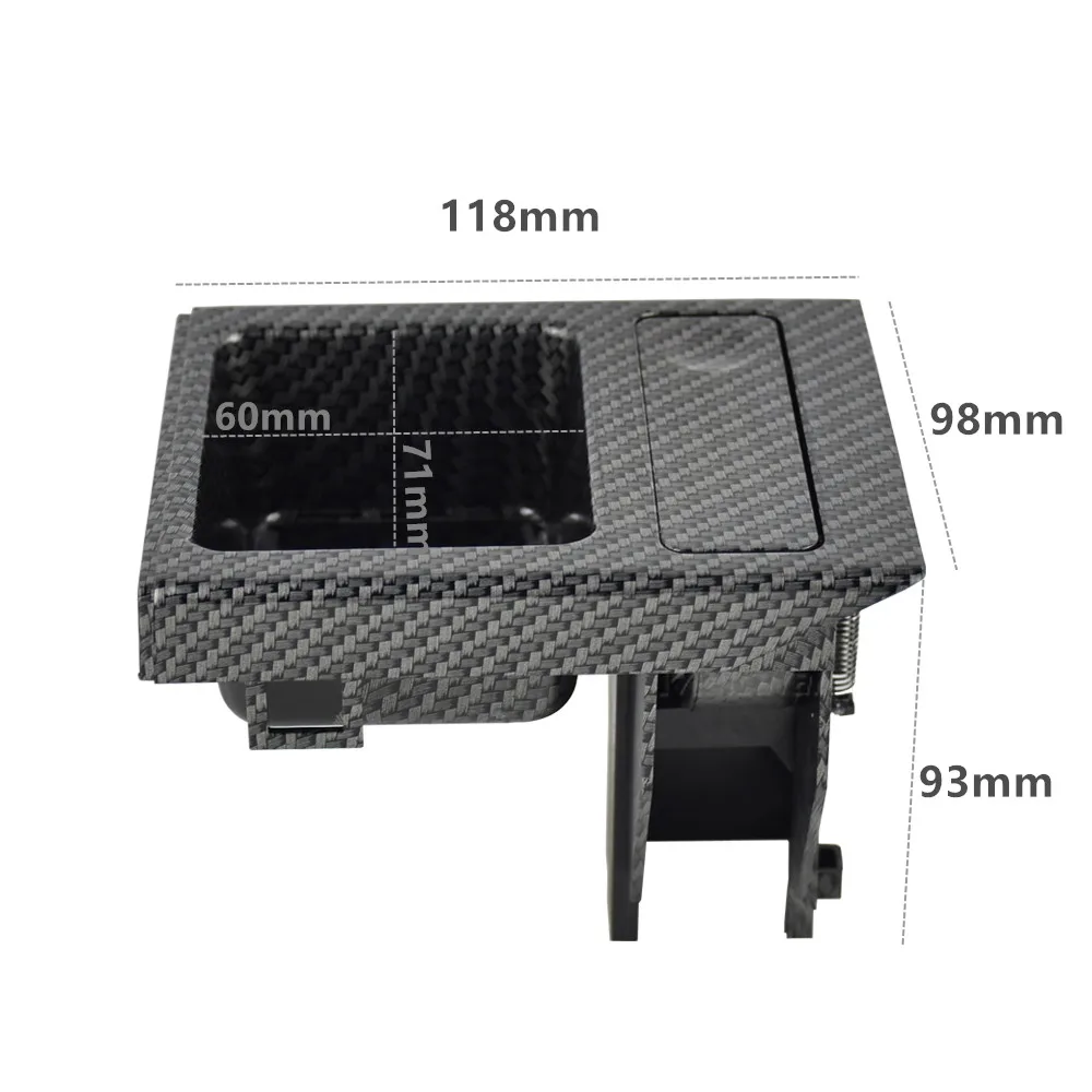 Автомобильная консоль из углеродного волокна/черная Центральная коробка для