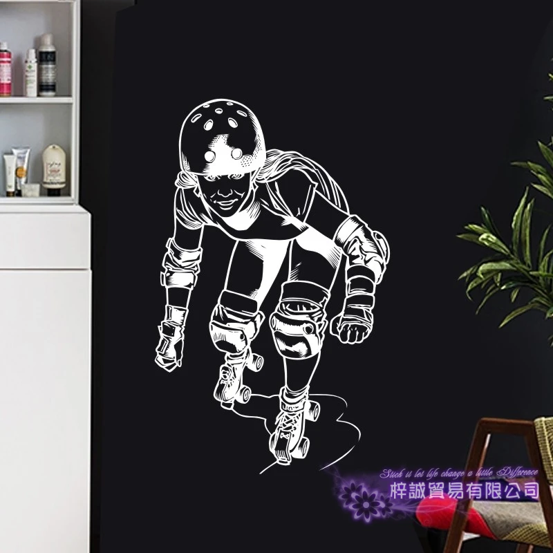 Наклейка на роликовые коньки виниловые наклейки стены для катания лыжах