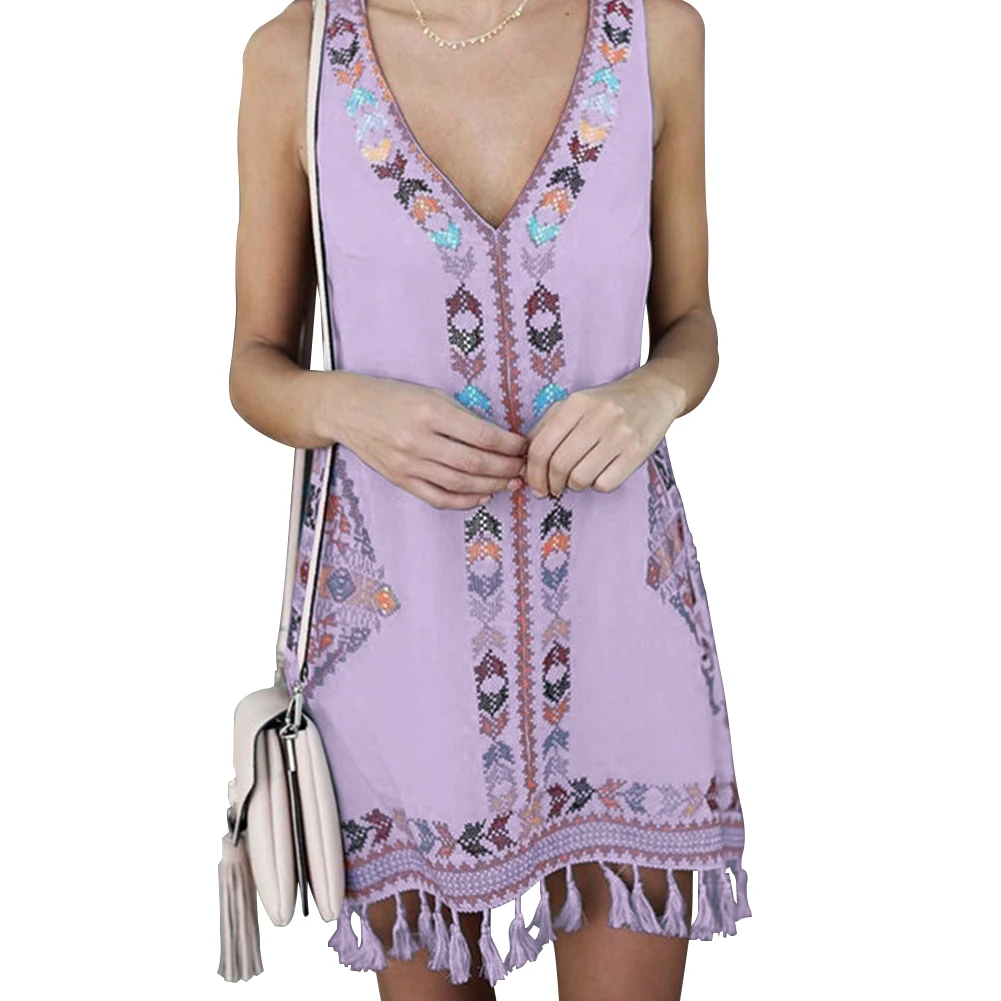 Женское Повседневное платье в этническом стиле свободное ТРАПЕЦИЕВИДНОЕ ПЛАТЬЕ