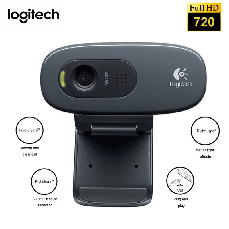 Веб-камера Logitech C270/C270i HD 720p 3 Мп широкоэкранная USB2.0 | Компьютеры и офис