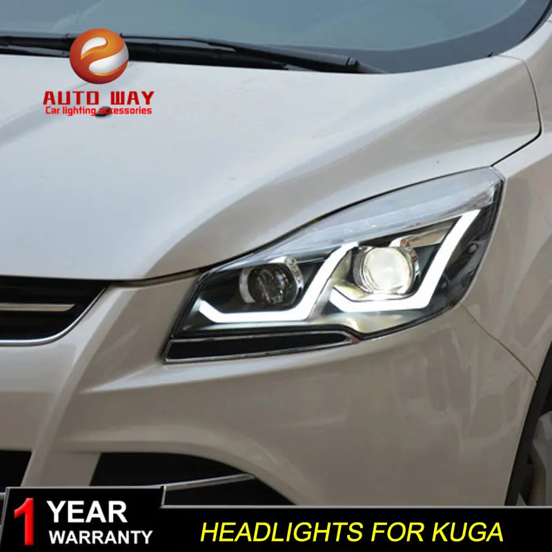 Автомобильный Стайлинг Головной фонарь чехол для Ford Kuga фары 2013 2015 светодиодные DRL