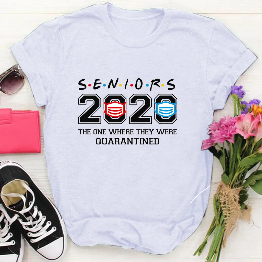 

Kancoold Top T-shirt Womens Harajuku Seninors Print Short Sleeve Blouses T-shirt Xma Short Sleeve Summer new Top Women 2020apr21