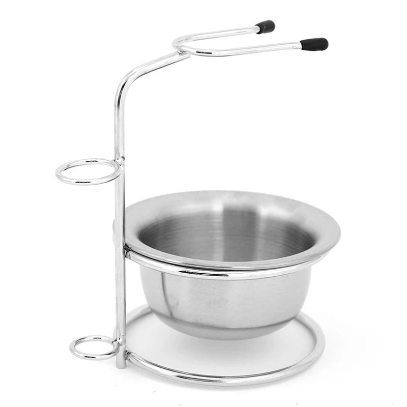 

1 Set Men Razor Holder Stainless Steel with Holder Razor Beard Comb Bowl