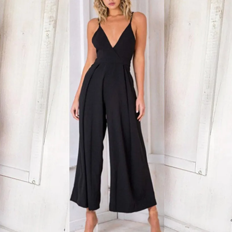 New Fashion Women's Jumpsuit Sexy Women Boho Playsuit Women Jumpsuit Rompers Summer Beach Casual Women Clothes S-XL