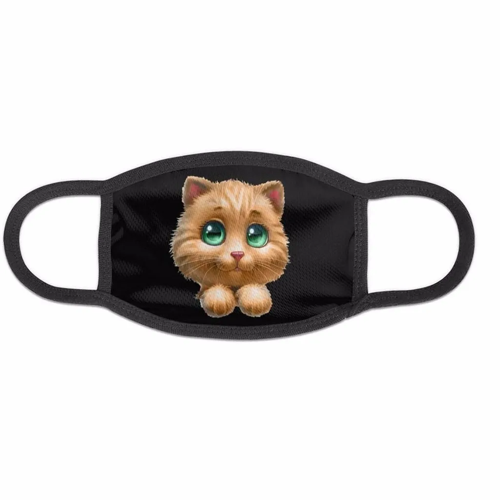 Маска для лица милый кот 3d печать рот моющиеся регулируемые бейсболки Mondkapjes Wasbaar