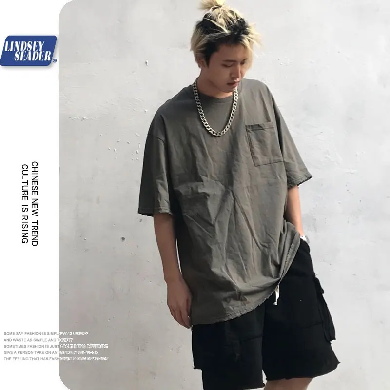 Мужская футболка в стиле хип-хоп уличная одежда однотонные стиль Харадзюку с