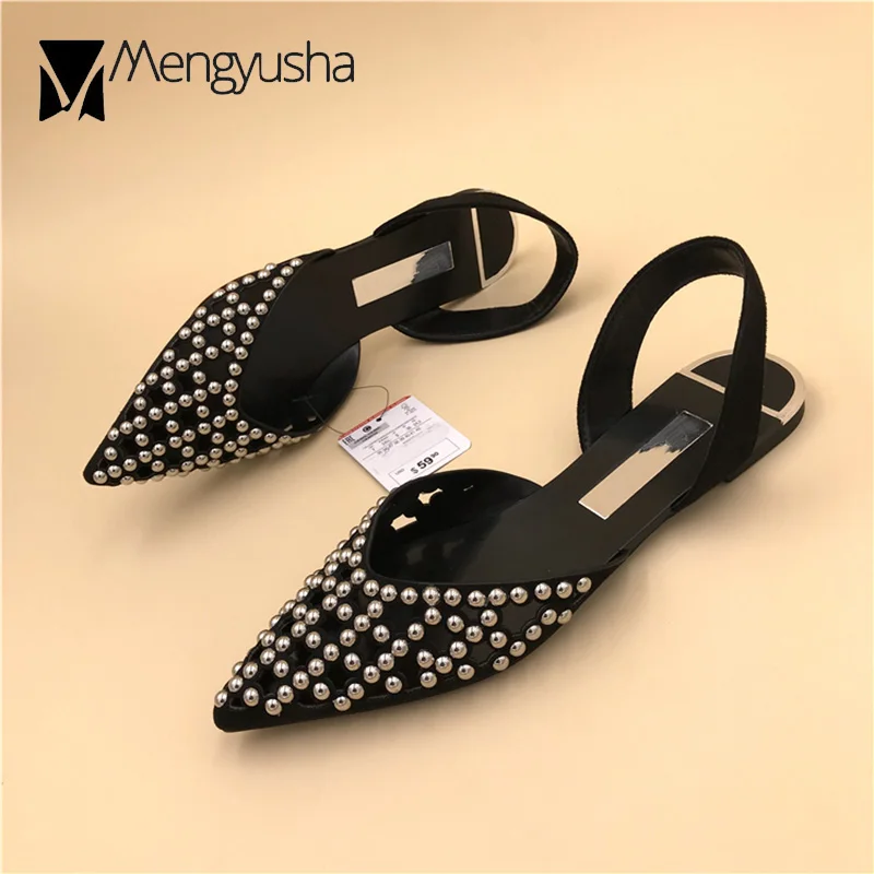 Летние модные женские сандалии с вырезами Украшенные бусинами Дышащие