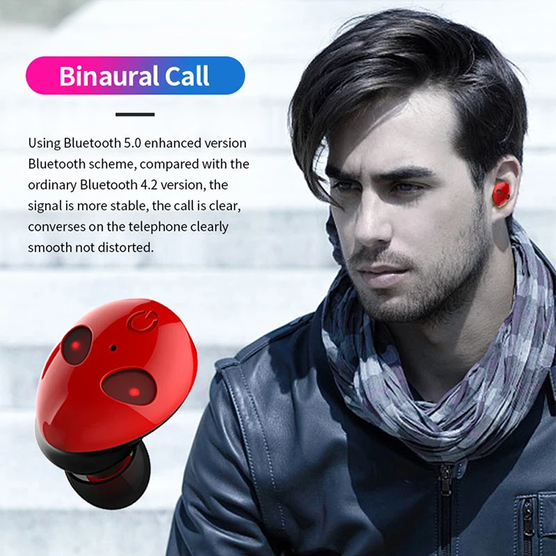 Bundwin PK i9000 TWS Bluetooth 5.0 Noise Cancelling Headset Binaural Earphone Touch Control True Wireless Earbuds Waterproof | Электроника