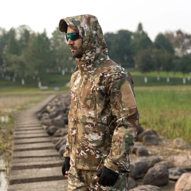 Армейское камуфляжное пальто для мужчин Военная Униформа Водонепроницаемая