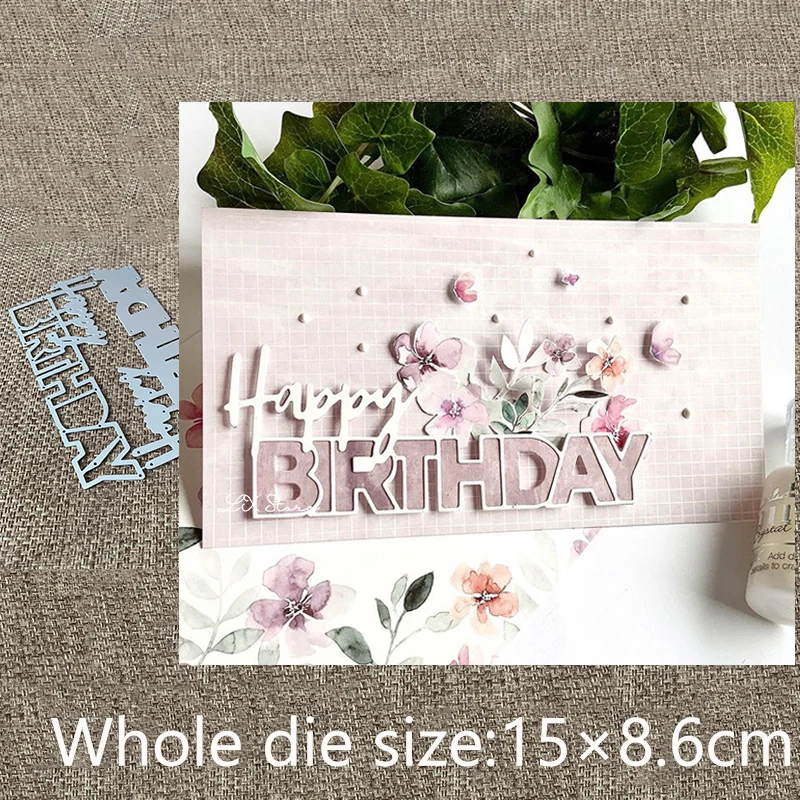 

XLDesign Craft Metal Cutting Dies stencil mold Happy birthday decoration scrapbook Album Paper Card Craft Embossing die cuts