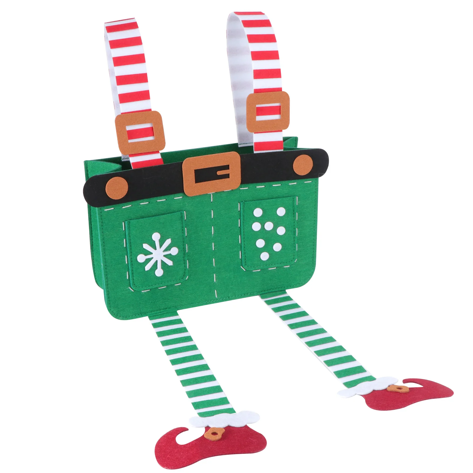 

1 Pc Fashion Christmas Elf Pants Felt Candy Cookie Gift Storage Bags