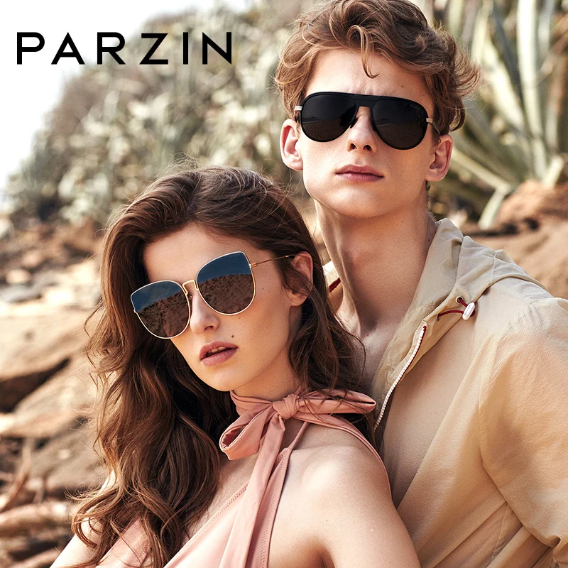 PARZIN роскошные женские солнцезащитные очки высокого качества с большой оправой
