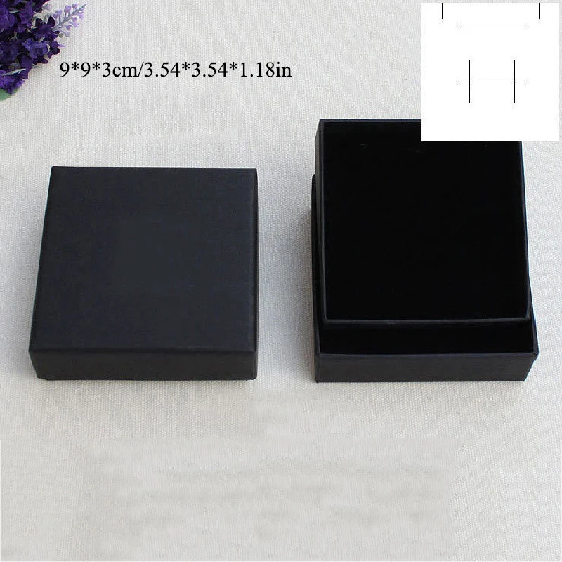 

1PC Black Square Rectangle Jewelry Organizer Box Engagement Ring for Earring Necklace Bracelet Display Gift Box Packaging Holder