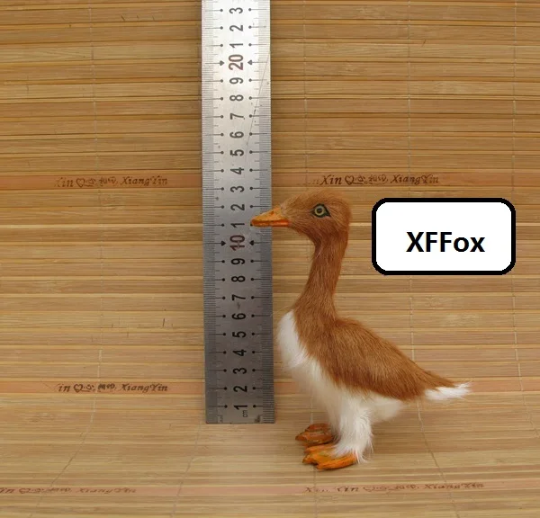 

Маленькая имитация искусственной пены и меха реальная жизнь коричневая утка птица модель подарок около 13x6x12 см xf2204