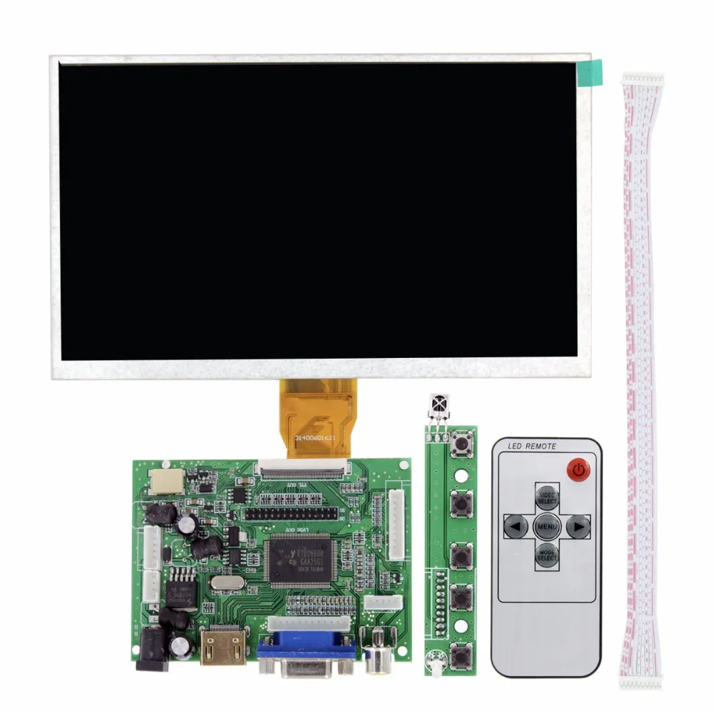 9 дюймовый ЖК экран для Raspberry Pi 3 матричный TFT монитор AT090TN12 с HDMI VGA AV входом