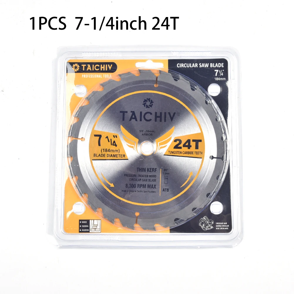 

7-1/4-Inch 24T Saw Blade Framing Carbide Thin Kerf Circular Saw Blade Cutter With Teeth 1 Piece Woodworking Tool Accessories