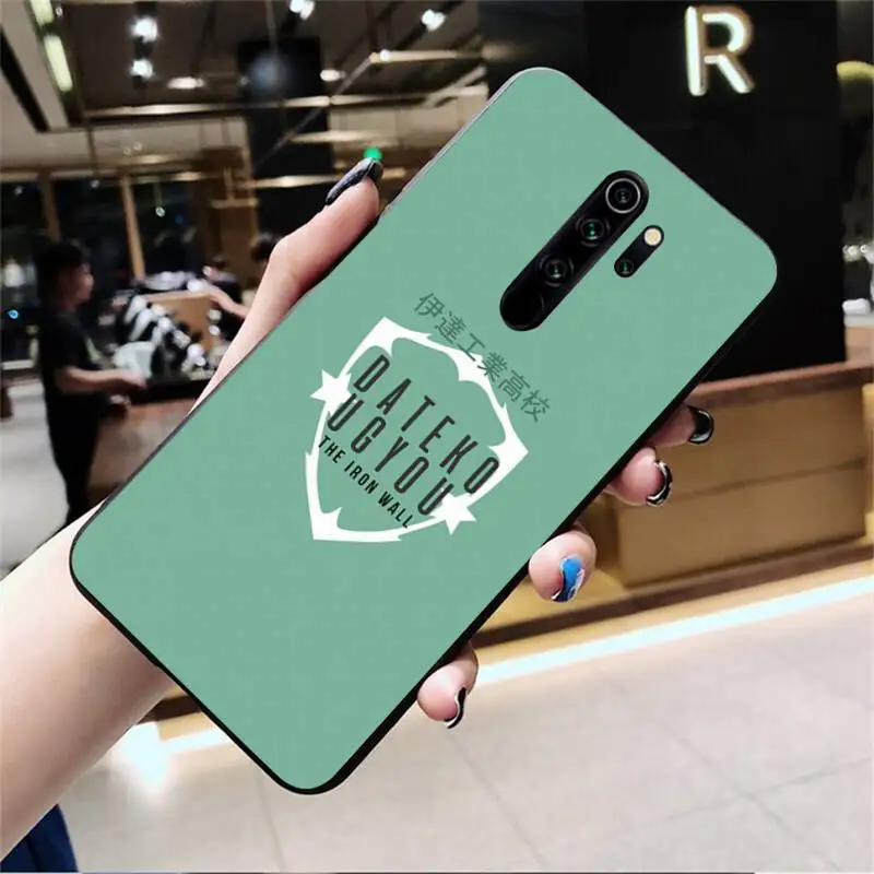 HAIKYUU! Мягкий силиконовый черный чехол Karasuno Nekoma Crest для телефона Redmi Note 9 8 8A 8T 7 6 6A 5 5A 4