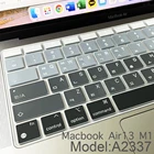 Корейский раскладной чехол для клавиатуры ноутбука водонепроницаемый для MacBook Air 13 дюймов M1chip A2337(2020) цветной Мягкий силиконовый чехол для клавиатуры