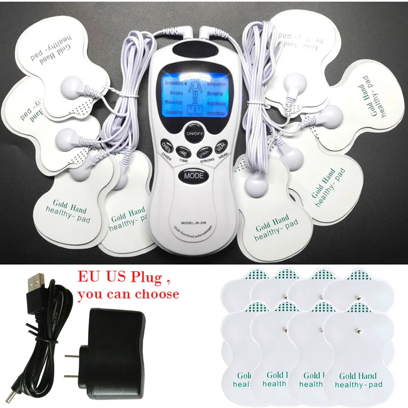 

Массажер для релаксации с 16x накладками, двойными электродами, цифровой меридиан терапевтическая, для мышц