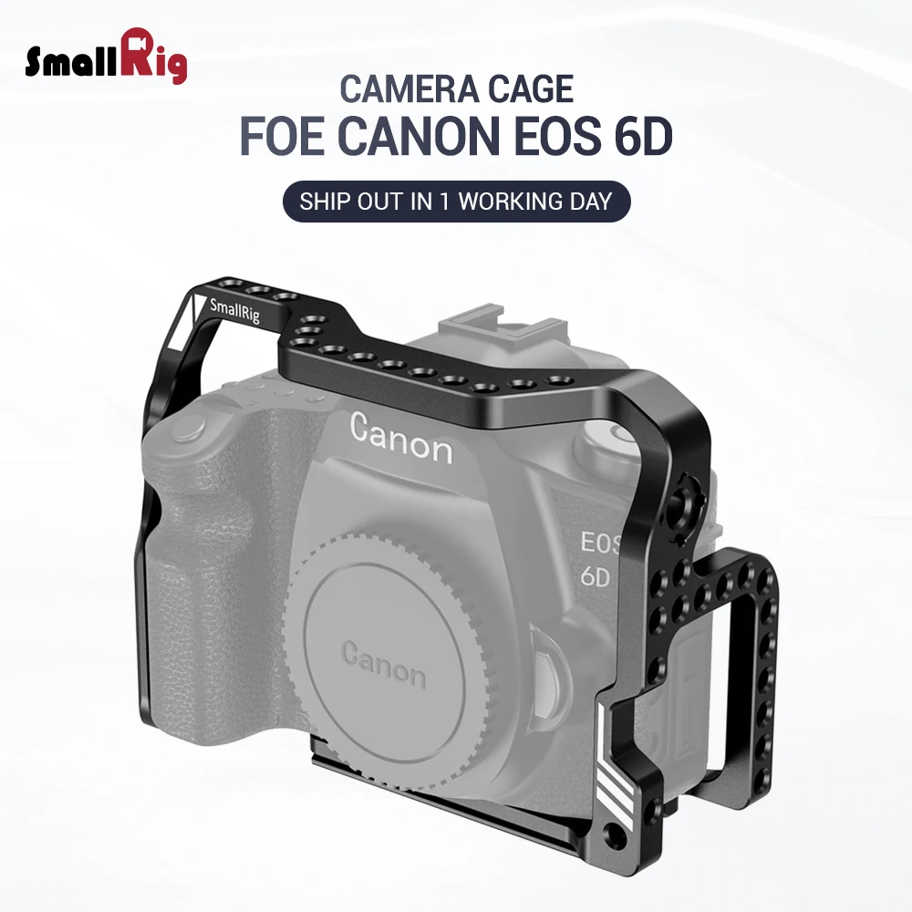 SmallRig 6D клетка для камеры Canon EOS камера W/ Arca Стиль пластины в нижней резьбе