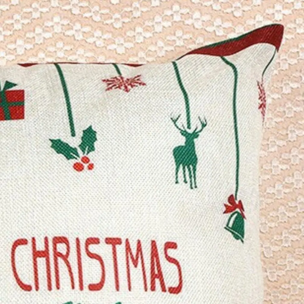 Merry Christmas, хлопок, лен, декоративная подушка для головы, массажер, наволочки, Рождественский Снеговик, квадратный диван, наволочка для подушки, домашний декор