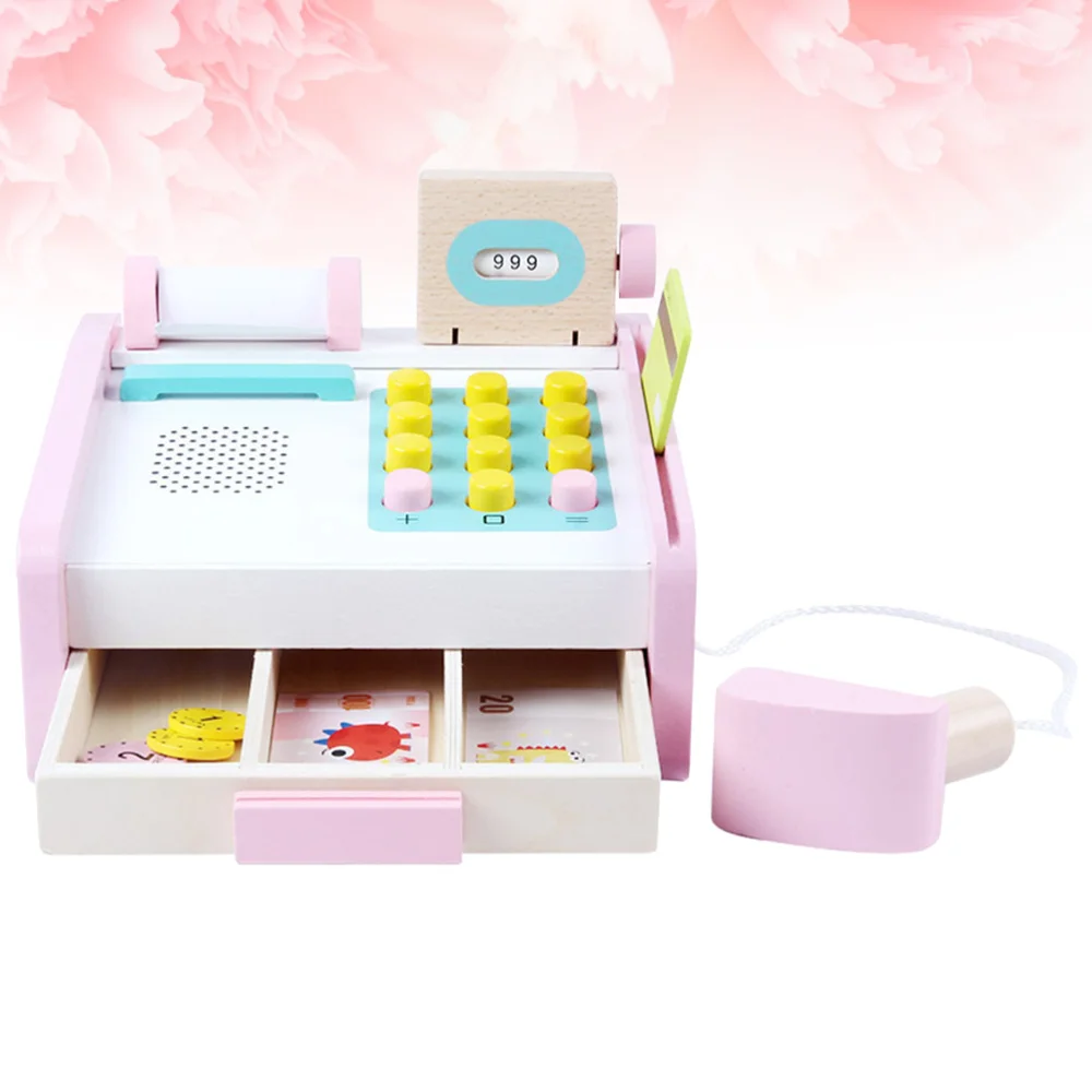 1 Набор игрушечных кассовых аппаратов деревянная детская игрушка для ролевых игр