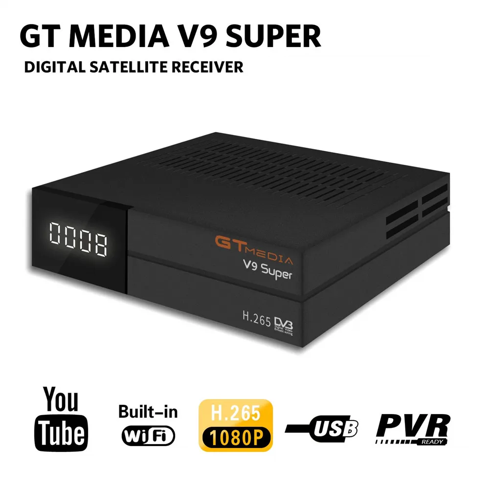 GTmedia V9 Супер цифровой ТВ спутниковый ресивер DVB-S2 H.265 DRE& Biss ключ 2 года Испания CCCAM PK Freesat V7 V8 X96 H96 X96 мини