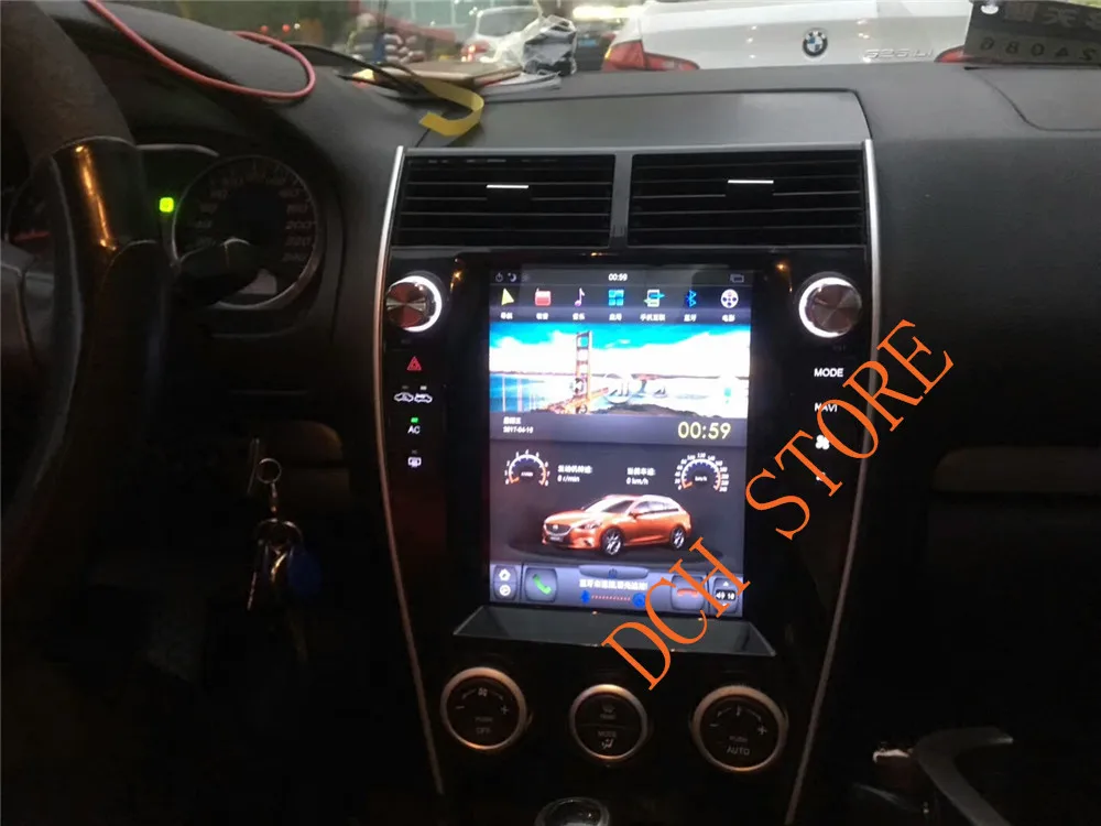 10 4 ''Tesla стиль Android 9 0 PX6 CARPLAY IPS автомобильный DVD GPS навигация радио плеер для mazda 6