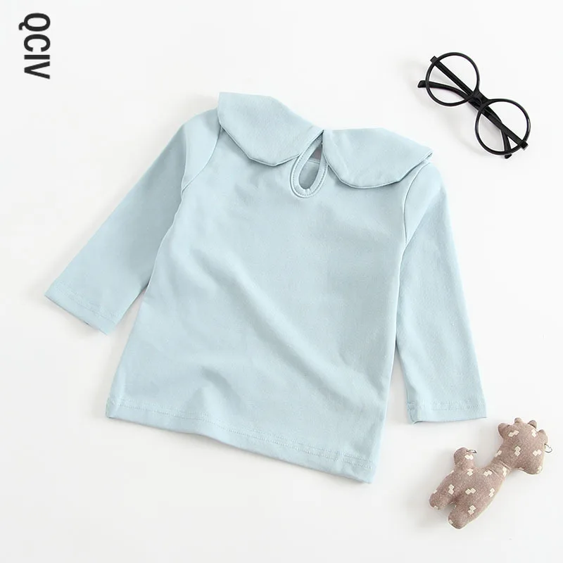 

Baby Girls Long Sleeve Blouse Ruffle Blouse Girls Tops Spring Casual New Baby Girls Blouse Cute Lace Double Collar Shirt