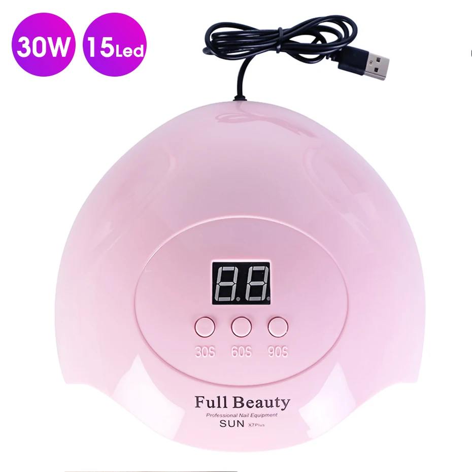 SUNX7 Pink 72 Вт Профессиональная УФ-лампа для сушки ногтей светодиодный Гель-лак инфракрасное оборудование для быстрой сушки маникюра BESUNX8Plus - Цвет: SUNX7 Pink