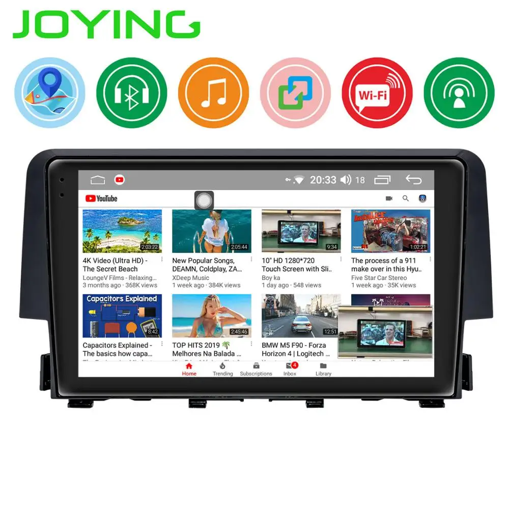 " 1 din Android Автомагнитола с HD1024* 600 Tochscreen gps мультимедийный плеер для Honda Civic Автомобильная стерео камера