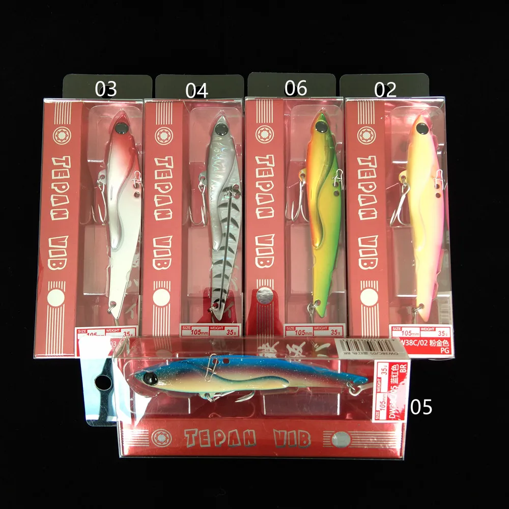 

TSURINOYA 5PCS/LOT VIB Lure Hard Bait 35g/105mm DW38C Isca Artificial Metal Vibe Lures for Sea Fishing
