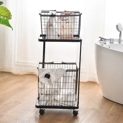 Dirty clothes basket household clothing classification storage rack laundry can be hanging Nordic large | Дом и сад