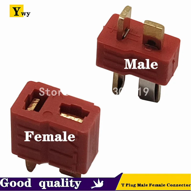 

10PCS/LOT T Plug Male Female Connector ESC RC Lipo Battery Helicopter For Deans 5Pair T Type Male Female Adapter Connector