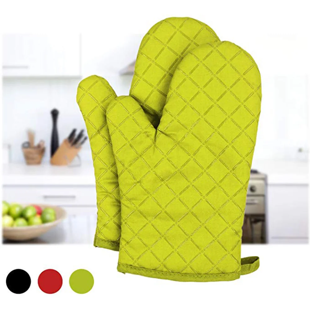 Термостойкие силиконовые перчатки для духовки Нескользящие хлопковые кухонные