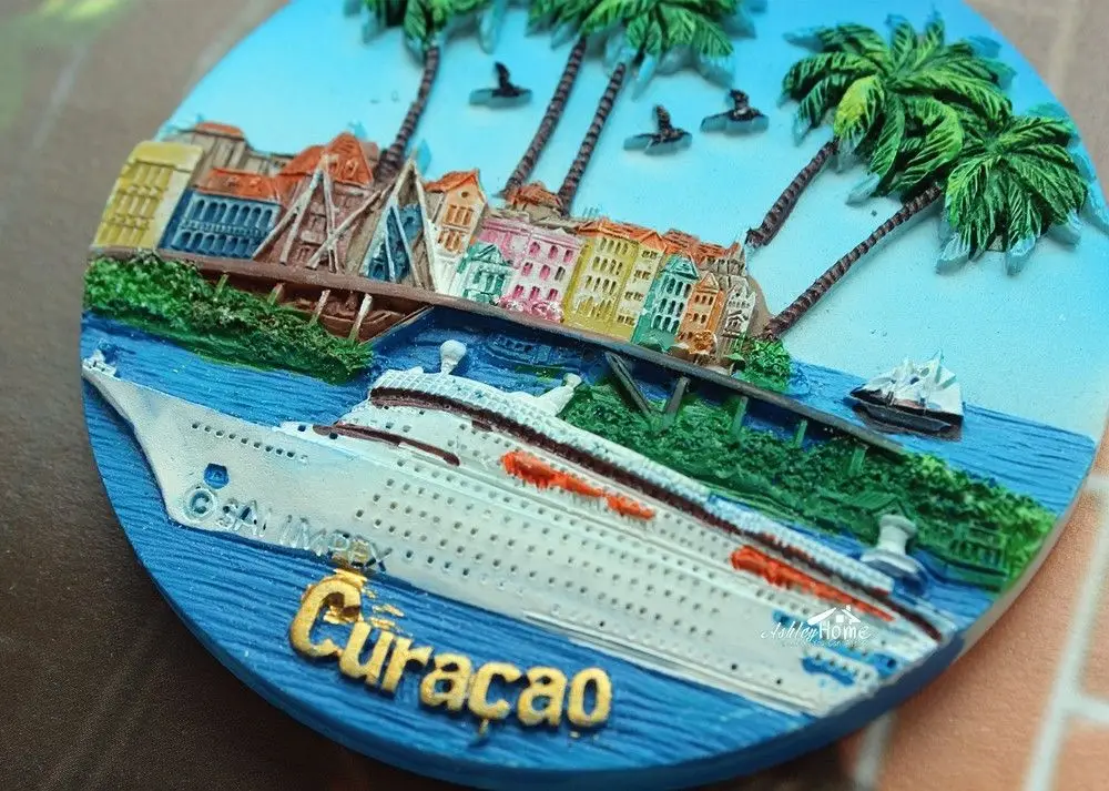 Туристический сувенир Curacao Island Нидерланды 3D искусственная смола идея для подарка