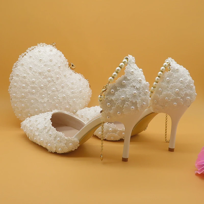 BaoYaFang/модные свадебные туфли с цветочным узором и сумочкой в комплекте Женские
